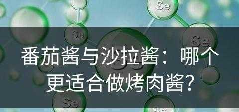 番茄酱与沙拉酱：哪个更适合做烤肉酱？